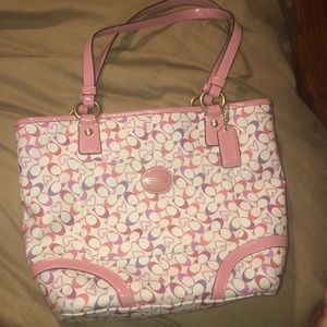 Coach Heritage Bias Heart Tote Bag F18426